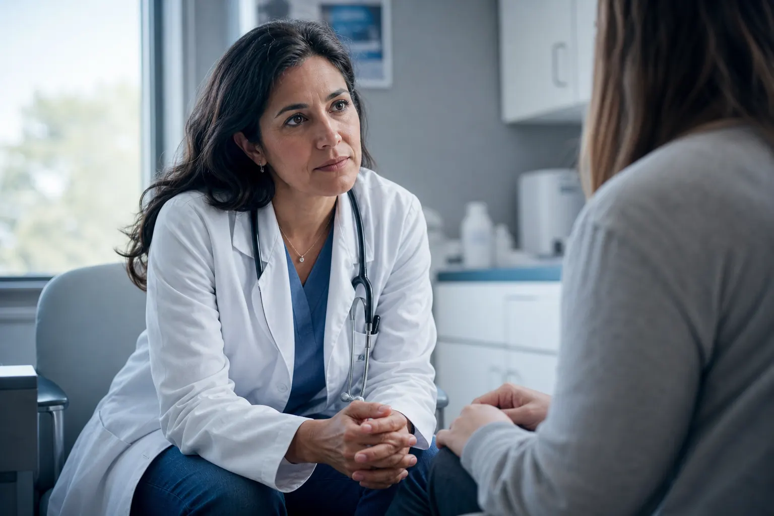 Physician listening during a root-cause care consultation